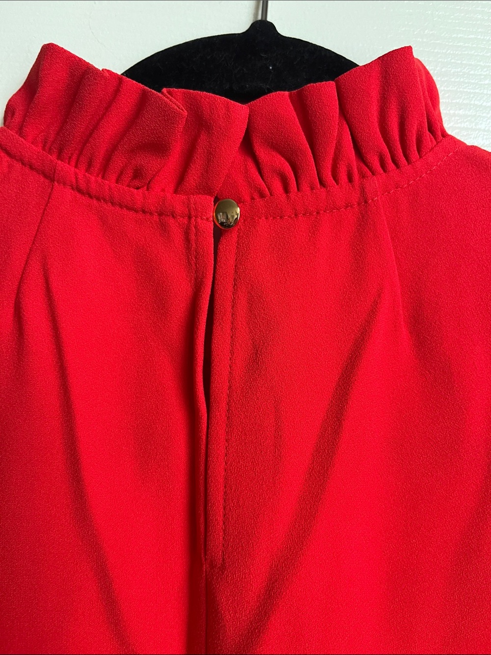 NWT J. Crew Red Ruffle-Neck Blouse - Picture 11 of 11